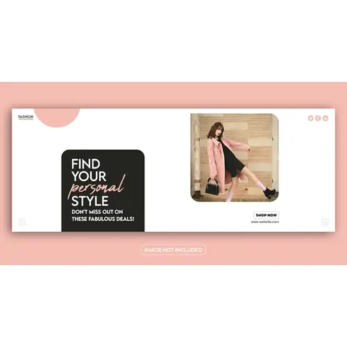 Fashion facebook cover banner template or social media banner template