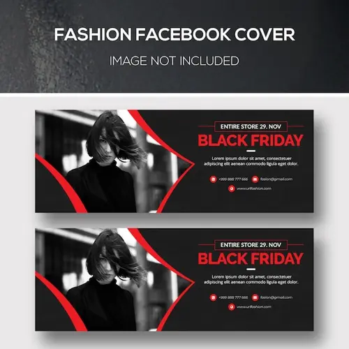 Fashion facebook cover for Black Friday