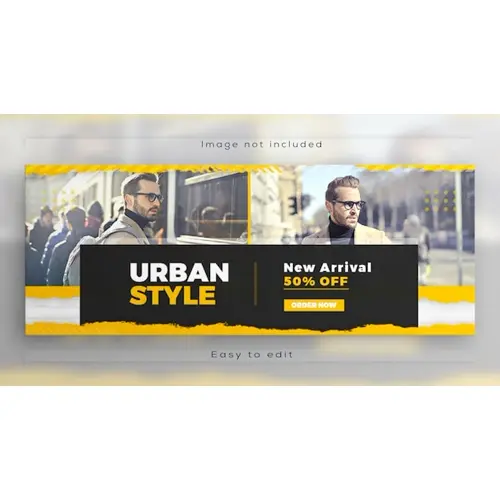 Fashion facebook cover New season social media sale web banner