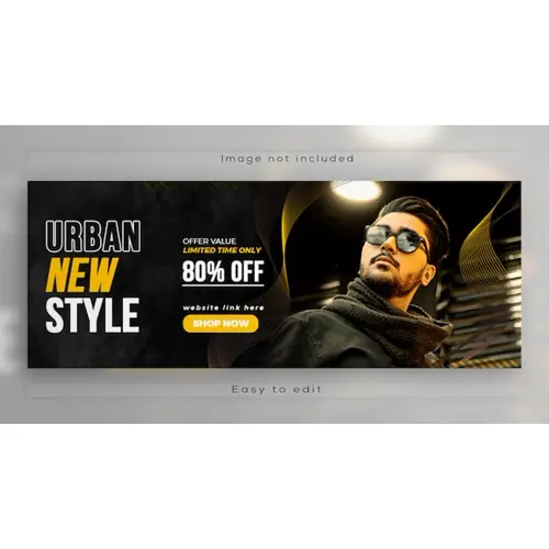 Fashion facebook cover New season social media sale web banner