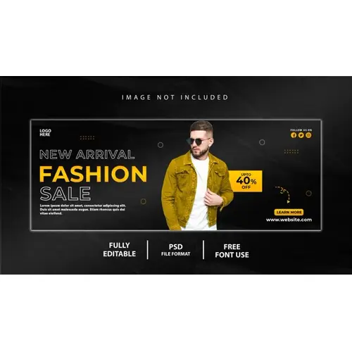 Fashion facebook cover and social media post or web banner template