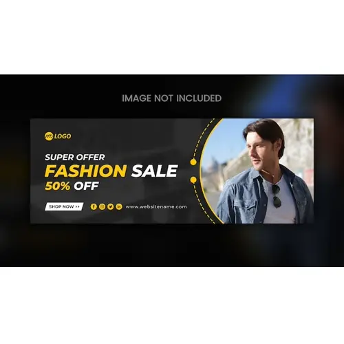 Fashion facebook sale cover template design