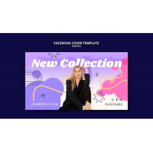 Fashion new collection facebook cover template