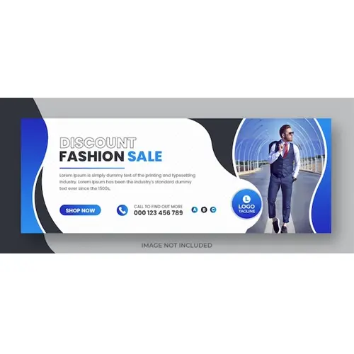 Fashion sale banner social media facebook cover template