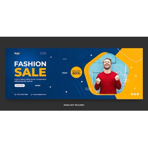 Fashion sale facebook banner social media post template