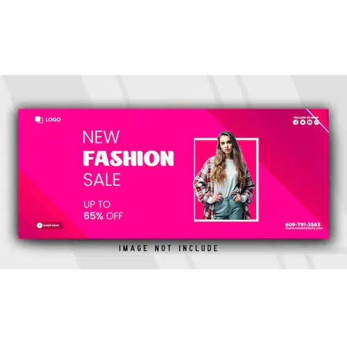 Fashion sale facebook banner template