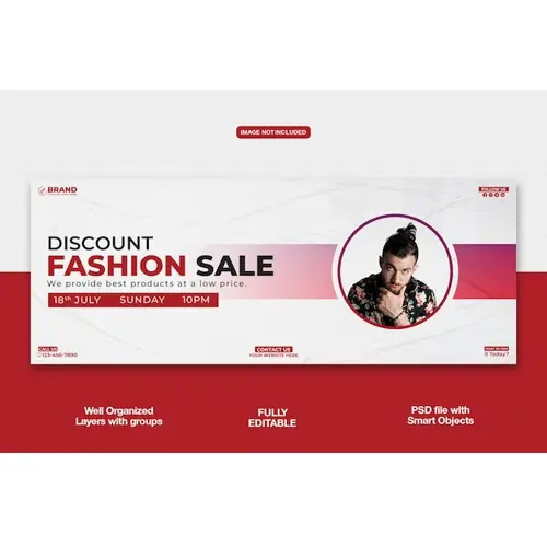 Fashion Sale Facebook cover banner or corporate template
