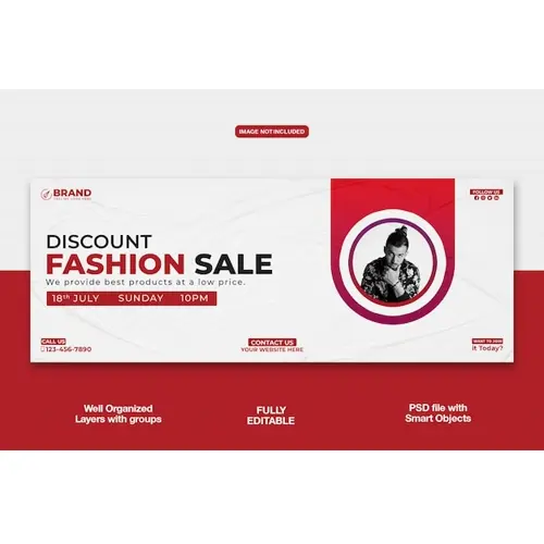 Fashion Sale Facebook cover banner or corporate template