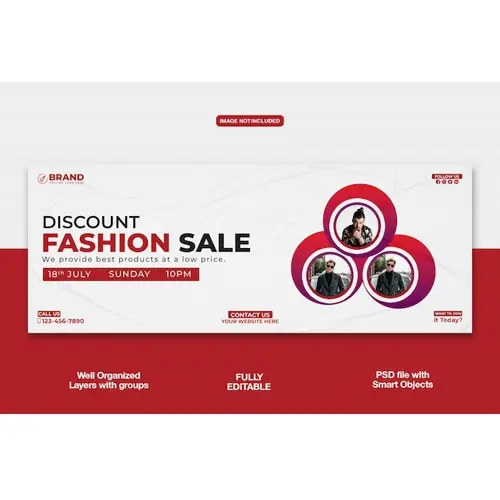 Fashion Sale Facebook cover banner or corporate template