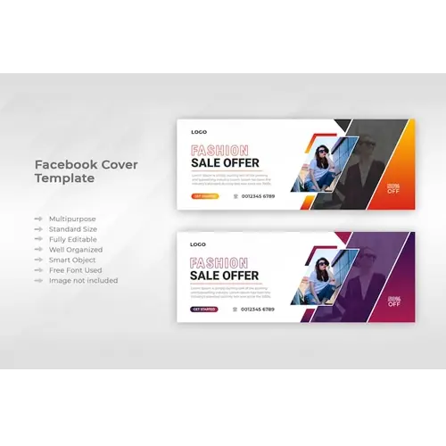 Fashion Sale Facebook Cover Banner Design Template For Shop