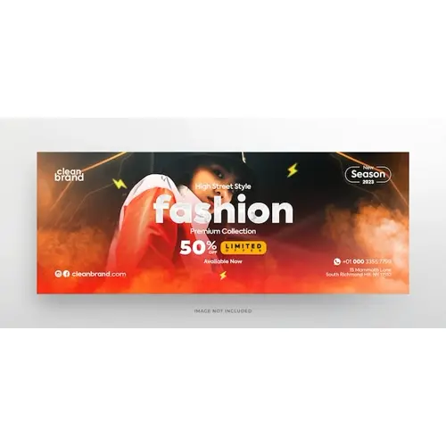 Fashion sale facebook cover social media post or web banner design template