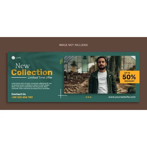 Fashion sale facebook cover template