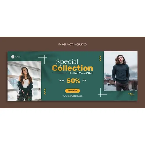 Fashion sale facebook cover template