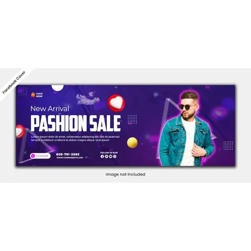 Fashion sale Facebook cover template