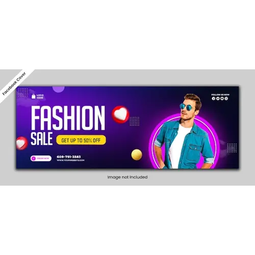 Fashion sale Facebook cover template