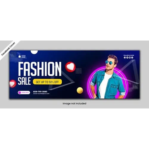 Fashion sale Facebook cover template