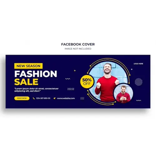 Fashion sale Facebook cover and web banner template