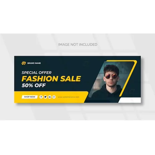Fashion sale facebook social media banner template