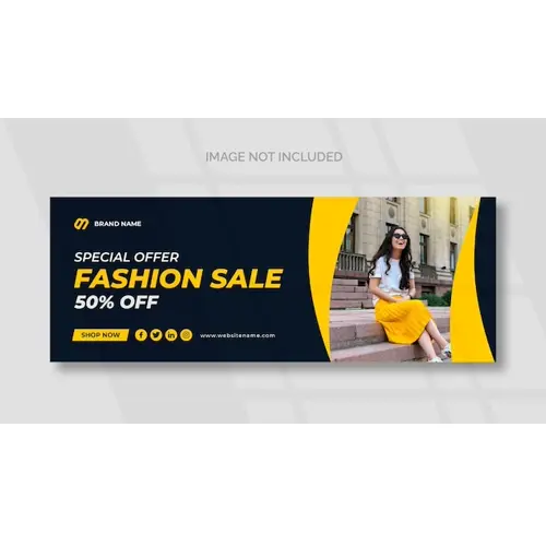 Fashion sale facebook social media banner template