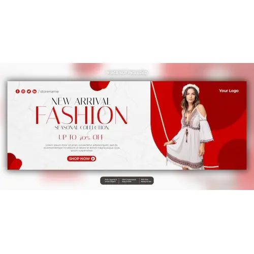 Fashion sale facebook social media template