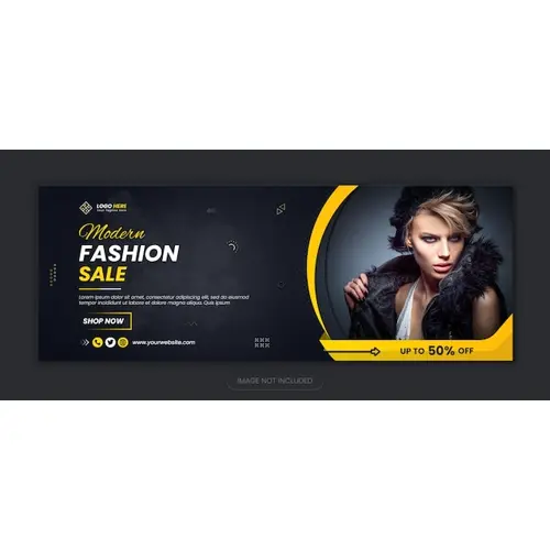 Fashion sale new Facebook cover design template