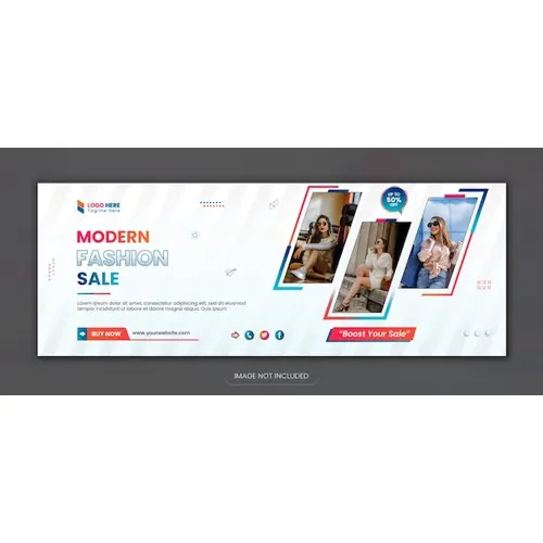 Fashion sale new social media facebook cover design and new web banner design template