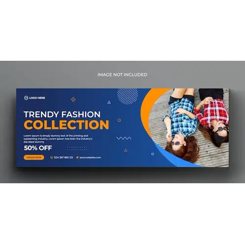 Fashion sale social media banner and facebook cover photo design template