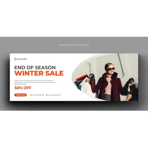 Fashion sale social media banner and facebook cover photo design template