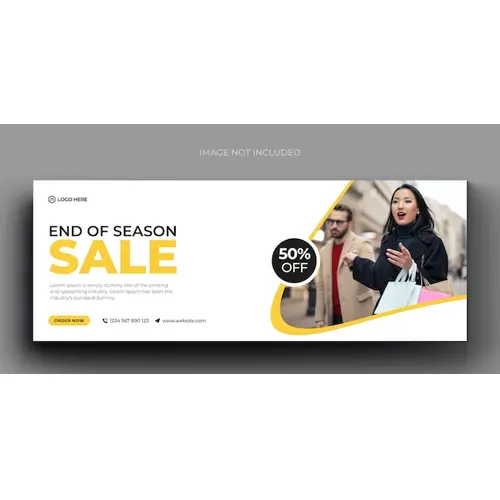 Fashion sale social media banner and facebook cover photo design template