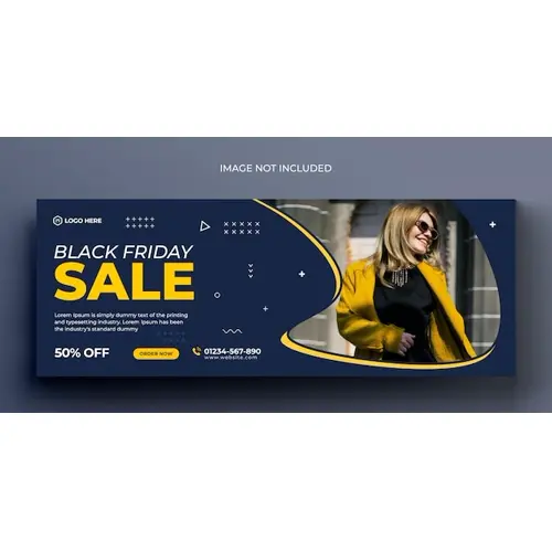Fashion sale social media banner and facebook cover photo design template