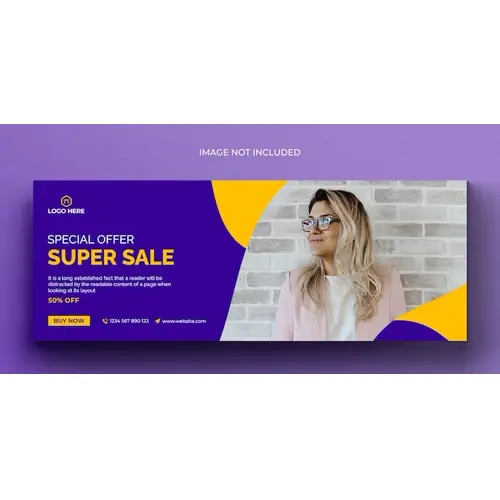 Fashion sale social media banner and facebook cover photo design template