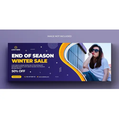 Fashion sale social media banner and facebook cover photo design template