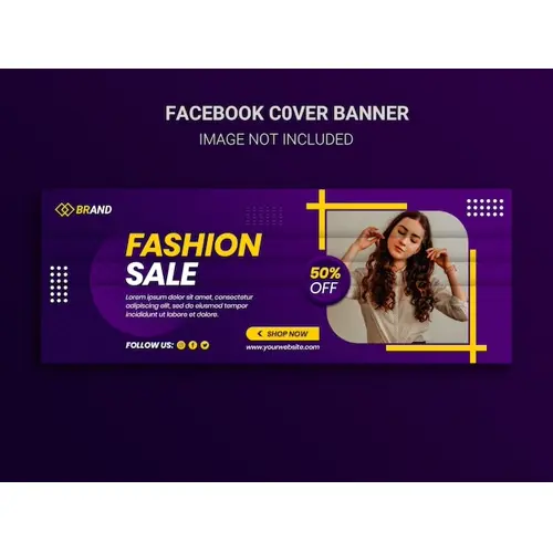 Fashion sale social media banner or facebook cover template