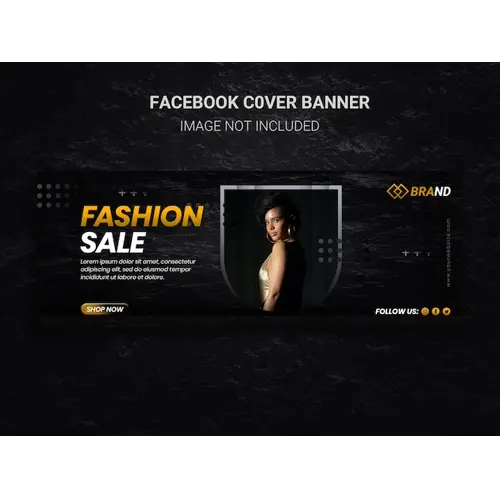 Fashion sale social media banner or facebook cover template