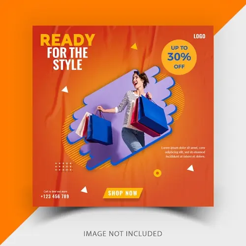 Fashion sale social media banner poster and facebook cover photo design template
