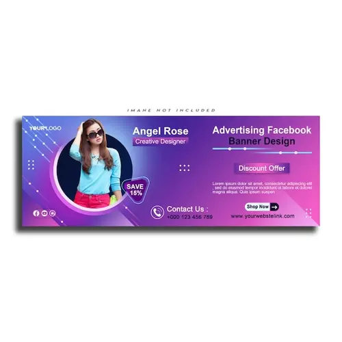 Fashion sale social media facebook cover banner template design