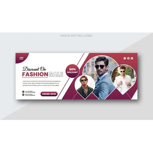 Fashion sale social media facebook cover banner template
