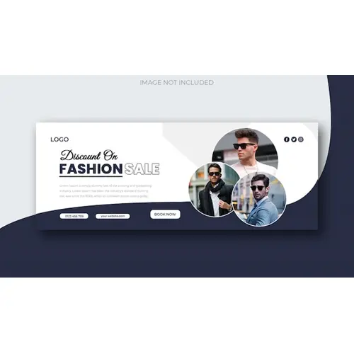 Fashion sale social media facebook cover banner template