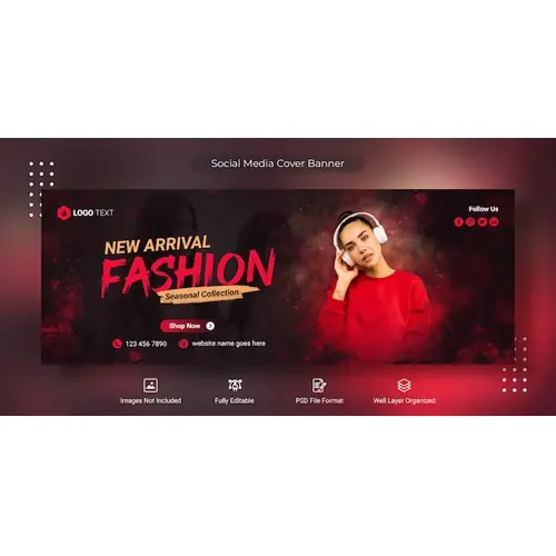 Fashion sale social media facebook cover banner template