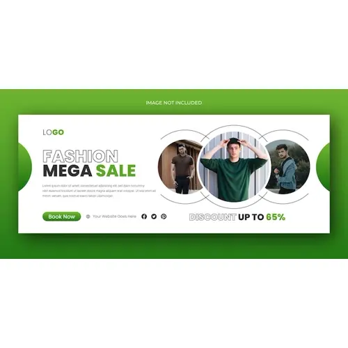 Fashion sale social media facebook cover design template