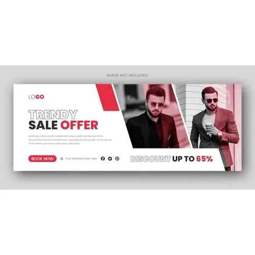 Fashion sale social media facebook cover design template
