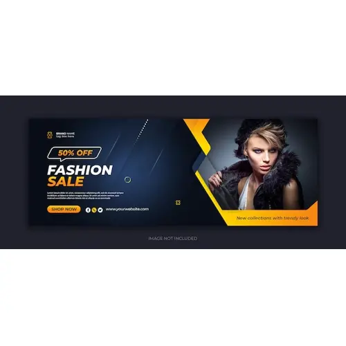 Fashion sale social media facebook cover design template