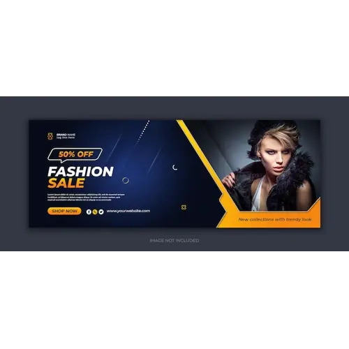 Fashion sale social media facebook cover design template