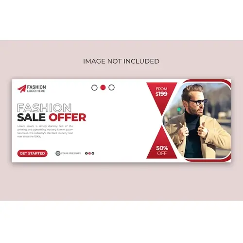 Fashion sale social media facebook cover design template