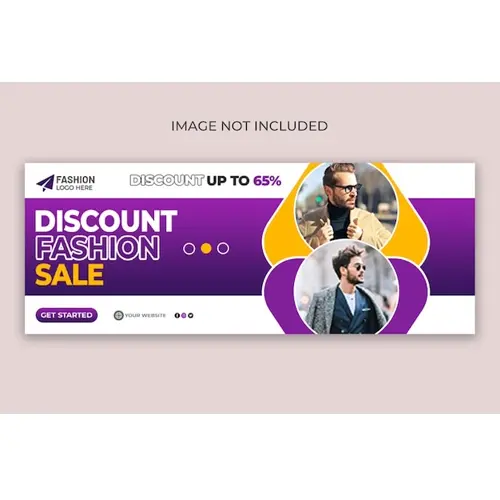 Fashion sale social media facebook cover design template