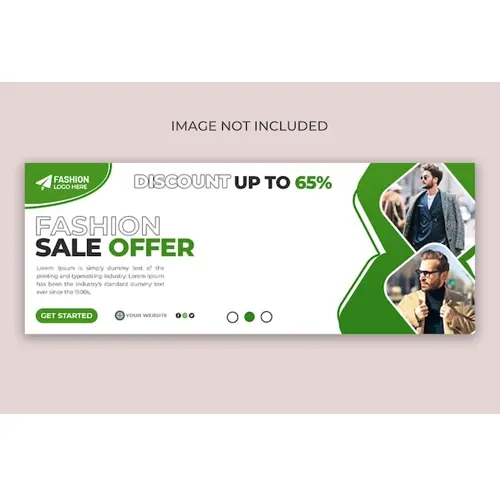 Fashion sale social media facebook cover design template