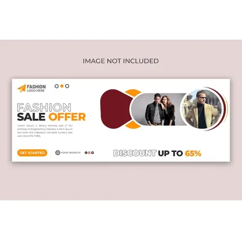 Fashion sale social media facebook cover design template