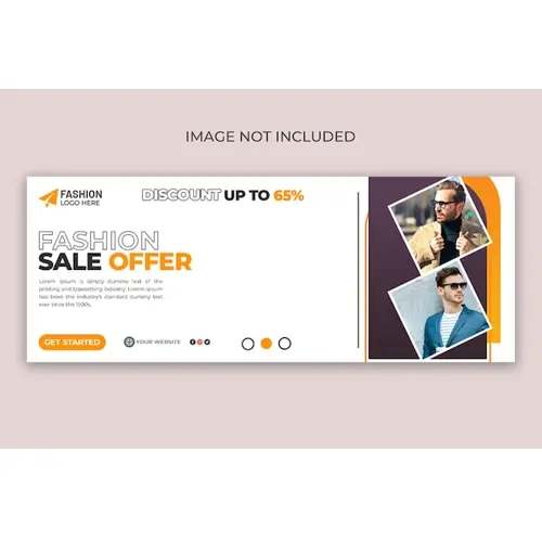 Fashion sale social media facebook cover design template