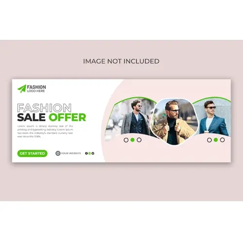 Fashion sale social media facebook cover design template