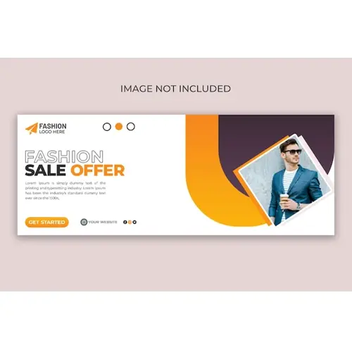 Fashion sale social media facebook cover design template
